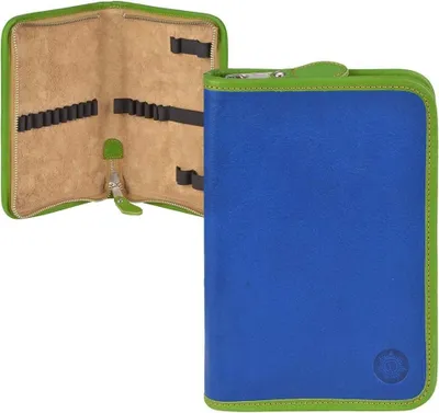 Produktbild von Sonnenleder Schüleretui Stifteetui Federtasche Leder LASSE Stiftetui blau 801-210-86