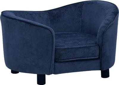 Produktbild von vidaXL Hundesofa Blau 69x49x40 cm Plüsch