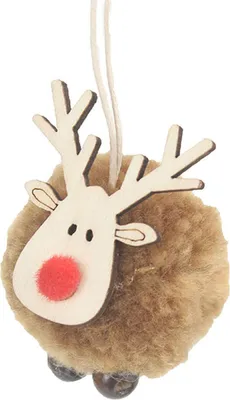 Produktbild von Plüschige Weihnachtsbaumglocken, flauschiger Weihnachtsbaumanhänger mit Glöckchen für Weihnachts- und Winterpartydekoration