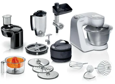 Obrázok produktu pre Bosch Serie 4 MUM 5, 3,9 L, Biela, Tlačidlá, Otočné, 1,1 m, 1 kg, Hrubé