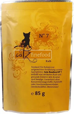 Produktbild von Catz finefood N° 7 - Rind & Kalb, Adult, Rind, Kalbsfleisch, 85 g, Getreidefrei, Ohne Soja, Ohne künstliche Farbstoffe