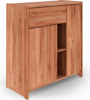 Produktbild von Kommode Zigo aus Kernbuche massiv 90x41x97 mit 1 Schublade 2 Türen 2 Fächern