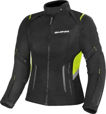 Produktbild von SHIMA Rush wasserdichte Damen Motorrad Textiljacke, schwarz/gelb, XS