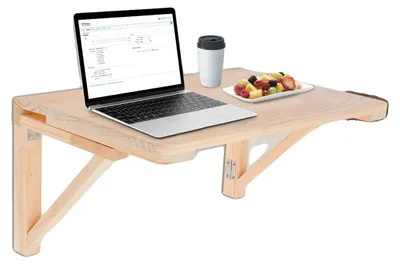 Produktbild von Klappbarer Tisch, platzsparendes Design, robuste Konstruktion, Holzfarbe