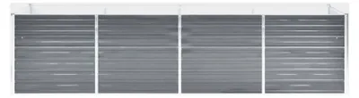 Produktbild von Hochbeet aus verzinktem Stahl Grau 320x80x77cm für Garten, Balkon und Terrasse
