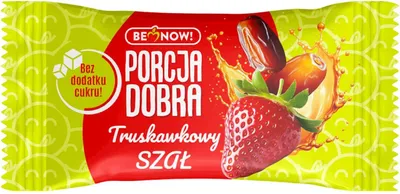 PRZEKĄSKA TRUSKAWKOWY SZAŁ BEZ DODATKU CUKRÓW 20 g - PORCJA DOBRA