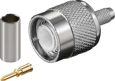 Produktbild von Wentronic TNC-Crimpstecker - mit Gold-Pin für RG 58 Kabel