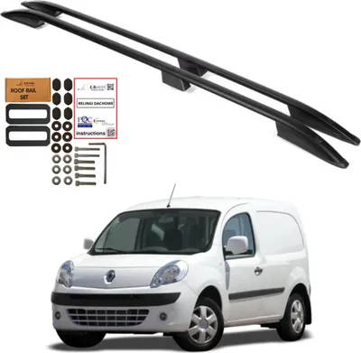 Immagine prodotto di Barre portatutto RENAULT KANGOO II 2008-2022 L1 CORTO NERO Solido resistente durevole durevole