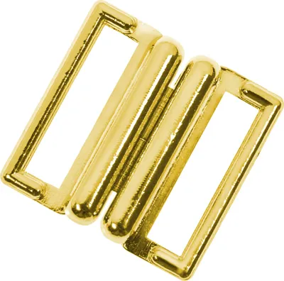 Produktbild von 2 Bikini-Verschlüsse Bikini BH Verschluss, Metall, Größe:A 18x19mm | I 15x4mm, Farbe:gold