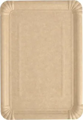 Produktbild von Teller, Pappe "pure" eckig 18 cm x 26 cm braun
