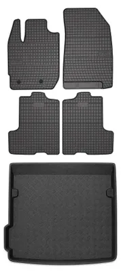 Produktbild von Gummimatten + Kofferraumwanne für Dacia Duster II 2018- – Schwarz, passgenau – Wielganizator SolidPRO
