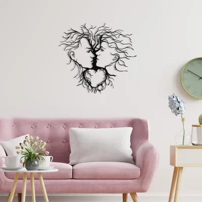 Immagine prodotto di Wallity, Entrika, decorazione da parete, nero, metallo, 70 x 64 cm