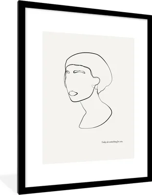 Produktbild von MuchoWow® Gerahmtes Poster Text - Frauen - Strichzeichnungen - Zitate 60x80 cm - Poster mit Schwarzem Bilderrahmen Wandposter Rahmen Foto Bilder - Wohnzimmer - Dekorationen - Prämie