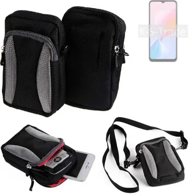 Produktbild von K-S-Trade Holster Schutz Hülle kompatibel mit Blackview A85 Handy Hülle Gürteltasche Umhängetasche mit Zusatzfach schwarz