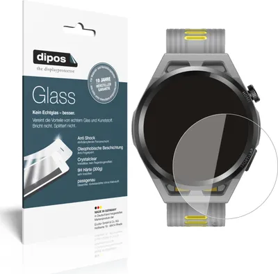 Produktbild von 1x Schutzfolie für Huawei Watch GT Runner - Anti-Shock 9H Folie dipos Glass Kunststoffglas