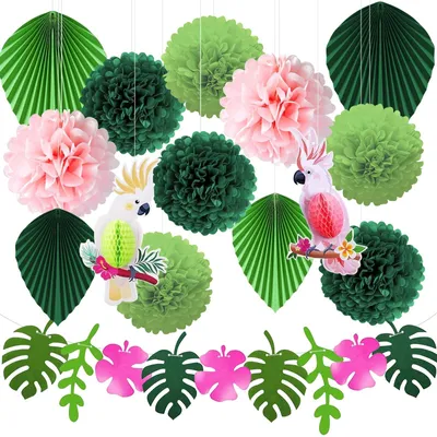 Image de Solidchoice - Ensemble de décorations sur le thème d'Hawaï pour les fêtes d'été
