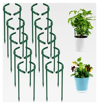 Produktbild von Pflanzenstütze, 20 Stück Pflanzenhalter, Halbrunde Pflanzenstütze, Rankhilfe für Zimmerpflanzen, geeignet für Gemüse und Blumen (24,5 x 14,7 cm)