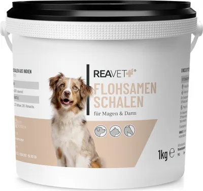 Produktbild von REAVET Flohsamenschalen für Pferd & Hund 1kg – Naturrein in , Ballaststoffreich, Glutenfrei I Flohsamen für Pferde, Hunde & Katzen in , Ohne Zusätze