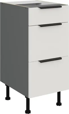 Obrázek produktu pro Kuchyňská skříňka se šuplíky LUNARA - šířka 40 cm, bílá / antracit