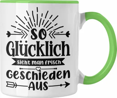 Produktbild von Trendation - Scheidung Tasse Scheidung Geschenkidee Lustig (Grün)