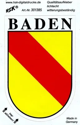 Produktbild von Auto-Aufkleber - Baden Wappen Emblem - 301385 - Gr. ca. 7 x 10,5cm