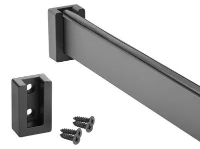 Produktbild von SOTECH Schrankstangen-Set rechteckig 30 x 12 mm – 1160 mm + 2 Stangenlager S, schwarz