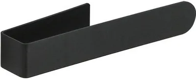 Obrázek produktu pro Držák do koupelny – nástěnný držák z nerezové oceli, držák na ručníky, bez vrtání, 3M lepidlo, 37 cm, černý
