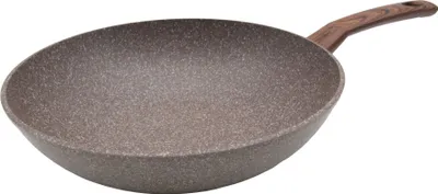 Produktbild von Steuber STONEWOOD Wok Ø 30 cm für öl- und fettfreies Braten, Wokpfanne für alle Herdarten, robuste GREBLON Antihaftbeschichtung, Induktion