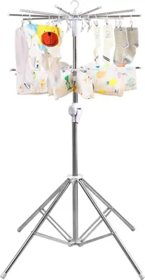 Obrázek produktu pro Skládací sušák na prádlo - Úspora místa - 3 úrovně - výška 110-170 cm