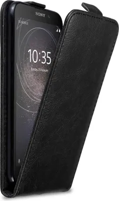 Produktbild von Cadorabo Hülle für Sony Xperia L2 Schutz Hülle in Schwarz Flip Etui Handyhülle Case Cover
