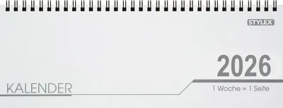 Produktbild von Schreibtisch Kalender / 32 Blatt / Schreibtischquerkalender 2026