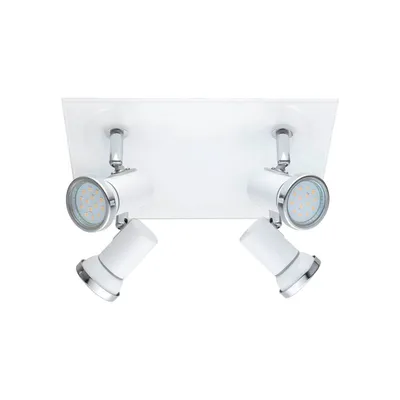 Image de Eglo 95995 Tamara 1 spot de plafond 4 flammes blanc chrome