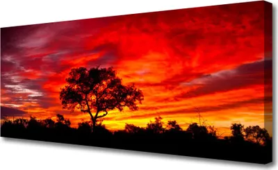 Produktbild von Tulup Leinwand-Bilder 125x50 Wandbild Canvas Kunstdruck Baum Landschaft