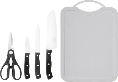 Produktbild von HI Messer-Set mit Schneidbrett 5-teilig 113005