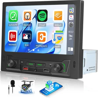 Obrázek produktu pro Autorádio 1DIN – Autorádio – Multimediální přehrávač – Autorádio s dotykovým displejem – Bluetooth rádio