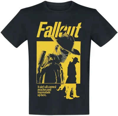 Produktbild von Fallout T-Shirt Herren Ghoul schwarz Fan-Merch, Gaming 100% Baumwolle L