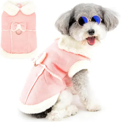 Imagen del producto de Chaqueta para perros, fabricada en tejido polar suave y cálido, talla pequeña, ideal para climas fríos