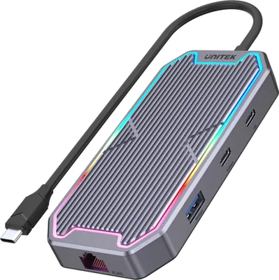 Obrázek produktu pro Unitek Hub USB-C, HDMI 2.0, RJ45, 3,5 mm, 100 W 10 Gbps