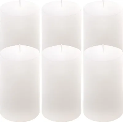 Obrázek produktu pro Sada rustikálních svíček, 11,5 cm, Ø 6,8 cm, bílá, 6 ks