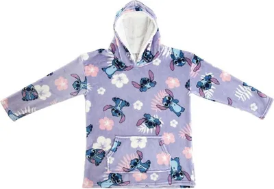 Produktbild von Lilo & Stitch - Handtuch mit Kapuze für Kinder, Fleece AG4044 (7 bis 12 Jahre) (Violett)