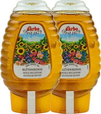 Produktbild von BLÜTEN-HONIG naturbelassen 2x 500g Dosierflasche von DARBO