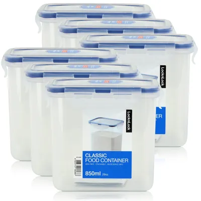 Produktbild von LocknLock Classic HPL808 Frischhaltedose 850ml - Luft & Wasserdicht (6er Pack)