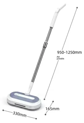 Produktbild von Kabelloser elektrischer Bodenwischer - Rotierende Sprühmopp - 2000 mAh Akku - LED-Beleuchtung - Wassertank - 220 V EU-Stecker - Weiß