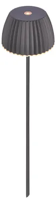Immagine prodotto di Briloner luci da esterno senza fili 80,5cm 1,5W 150lm 2700K bianco caldo IP44 antracite - Lampada con picchetto giardino balcone terrazza