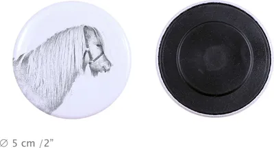 Produktbild von Shetlandpony - Magnet mit Pferd, ein einzigartiges Abdruck des Pferdes der Marke Art-Dog