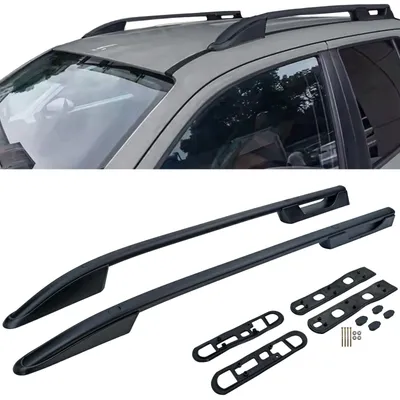 Für VW Amarok I 2010-2022 Alu Dachreling Dachträger Schwarz zum Nachrüsten in der Farbe Schwarz von Carparts-Online GmbH