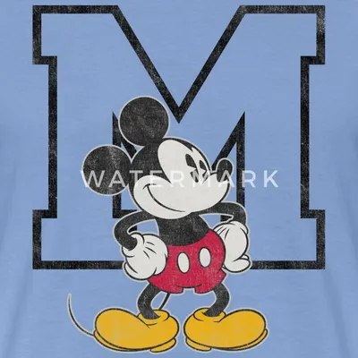 Produktbild von Mickey & Minnie Klassisch Mit M Männer T-Shirt, 4XL, Carolina Blue