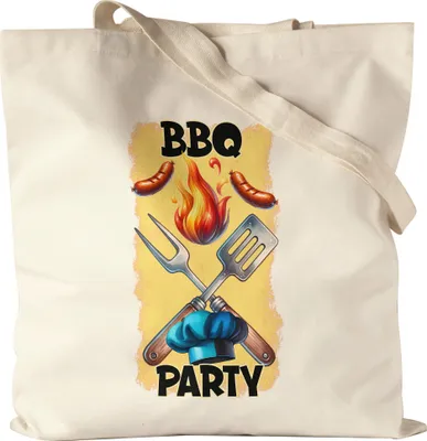 Produktbild von BBQ Party Grillen Grillmeister lustiges Grill Spruch Jutebeutel