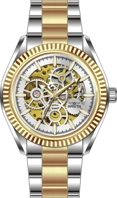 Produktbild von Invicta Objet D Art 69753 Herrenarmbanduhr - Automatik Uhrwerk - Edelstahl mit Silberner Zifferblatt - 43 mm