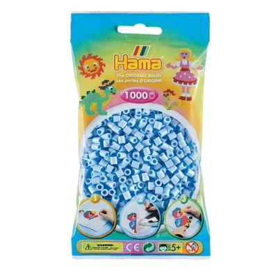 Produktbild von HAMA Bügelperlen midi pastell-eisblau im Beutel 1.000 Bügelperlen